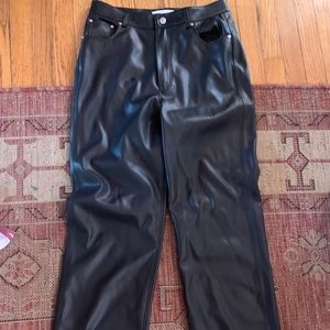 Zara size 10 faux leather pants